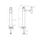 Siphon de lavabo autoportant VitrA version courte 60 cm