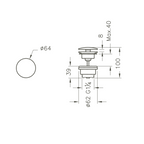 Bonde clic-clac pour lavabo VITRA