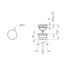 Bonde grille de vidange VITRA