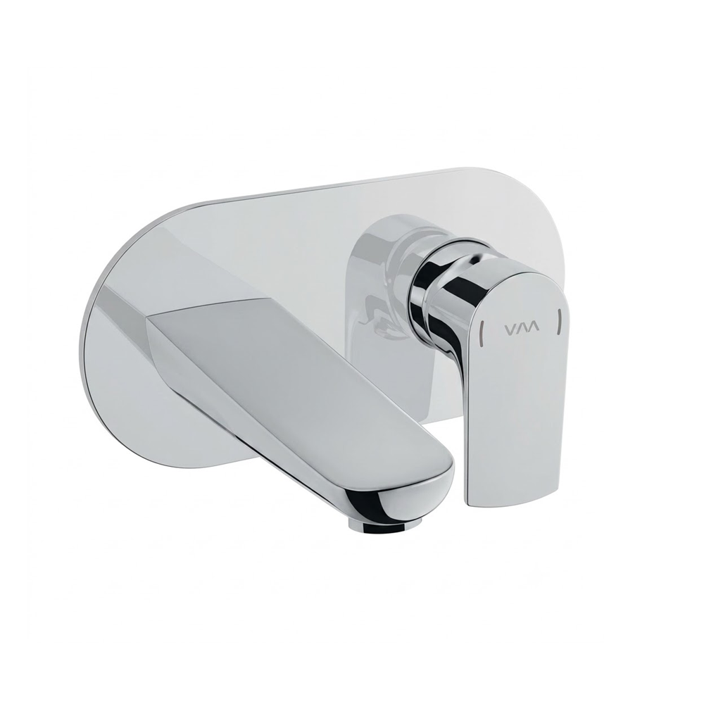 Mitigeur mural encastré de lavabo 2 trous VITRA Sento avec corps d'encastrement Chrome