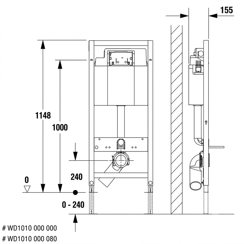 Bâti-support DURAVIT DuraSystem Basic