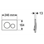Plaque de commande WC GEBERIT Sigma01