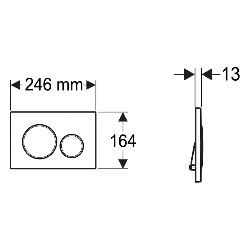 Plaque de commande WC GEBERIT Sigma01