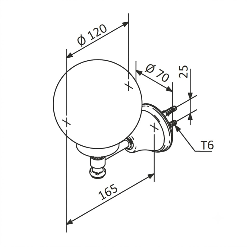 Lampe murale de salle de bain BRAVAT chromée E14