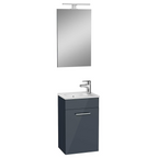 Meuble de salle de bains avec lavabo et miroir LED VITRA Mia