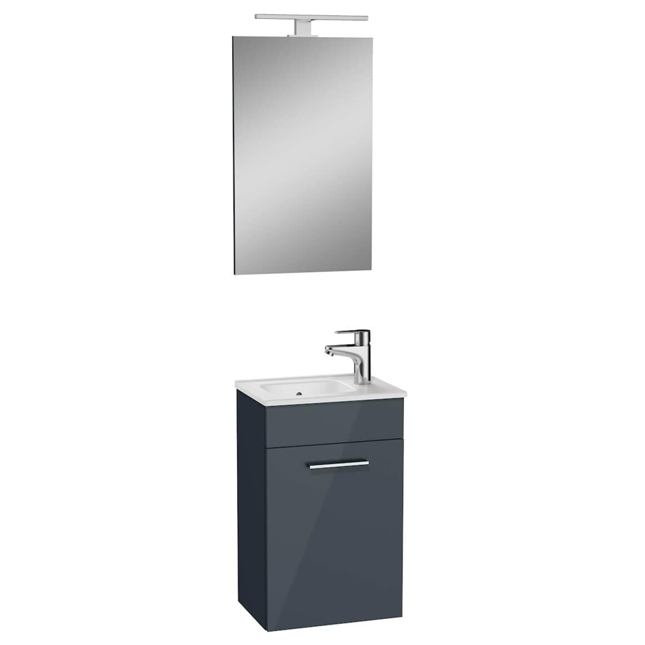 Meuble de salle de bains avec lavabo et miroir LED VITRA Mia