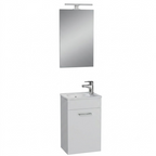 Meuble de salle de bains avec lavabo et miroir LED VITRA Mia