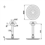 Douche de tête murale GESSI Emporio 200 mm