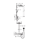 Colonne de douche thermostatique HANSGROHE Rainmaker Select 460 2 jets