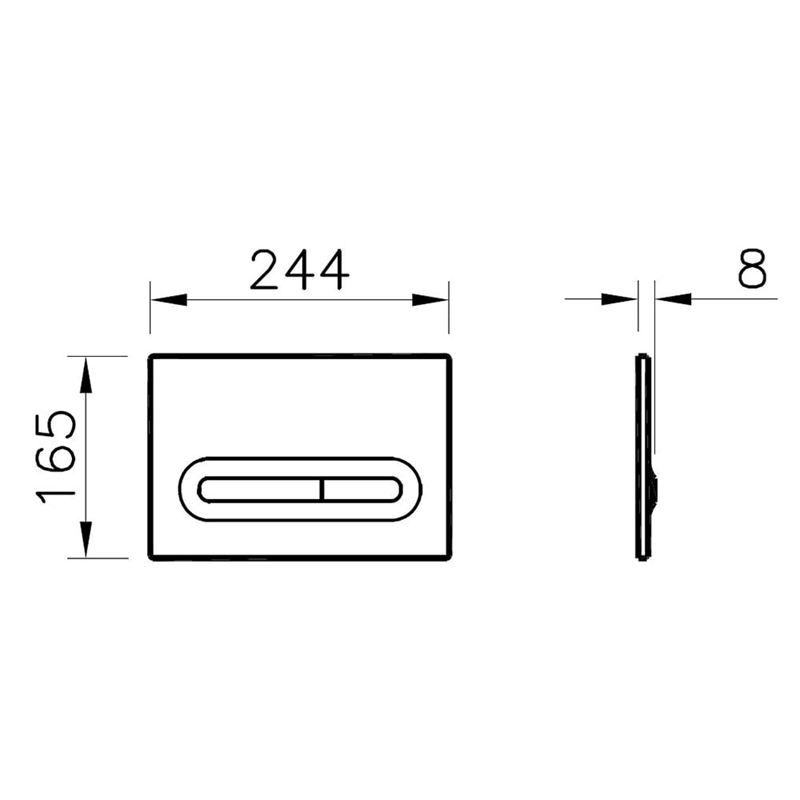 Plaque de commande WC VITRA Loop T