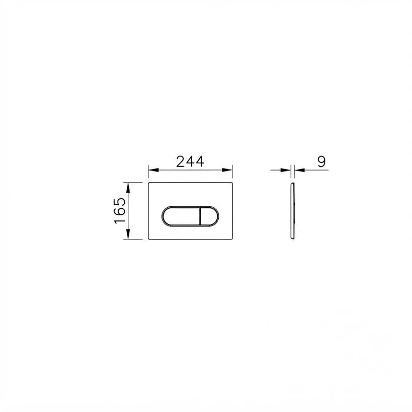 Plaque de commande WC VITRA Loop Round