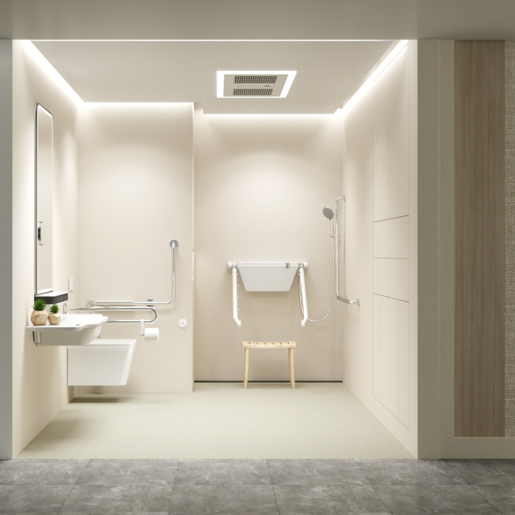 Colonne de douche thermostatique BRAVAT Comfort PMR