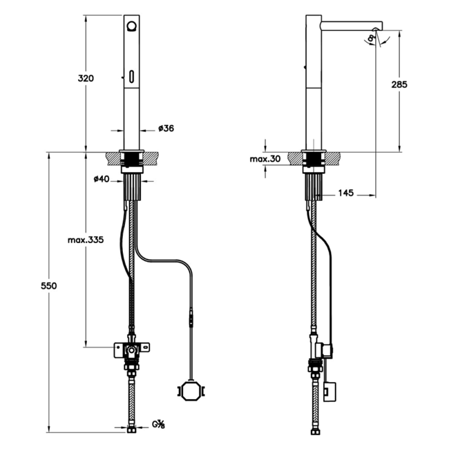Robinet de lavabo automatique VITRA Origin