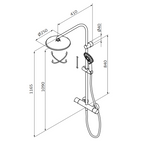 Colonne de douche thermostatique GRB TIME