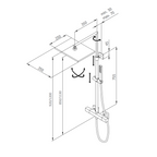 Colonne de douche thermostatique GRB Kala