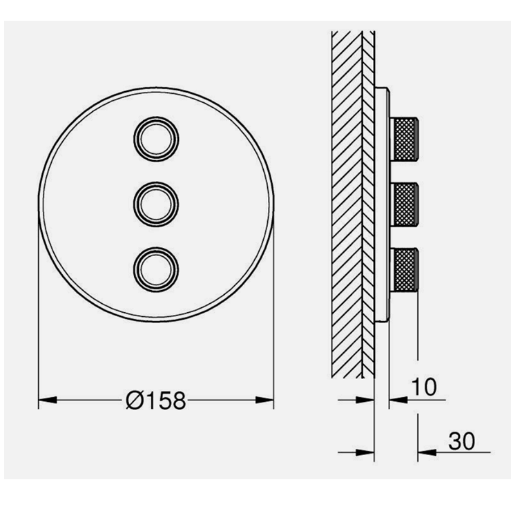 Mitigeur de douche encastré GROHE Grohtherm SmartControl – 3 sorties