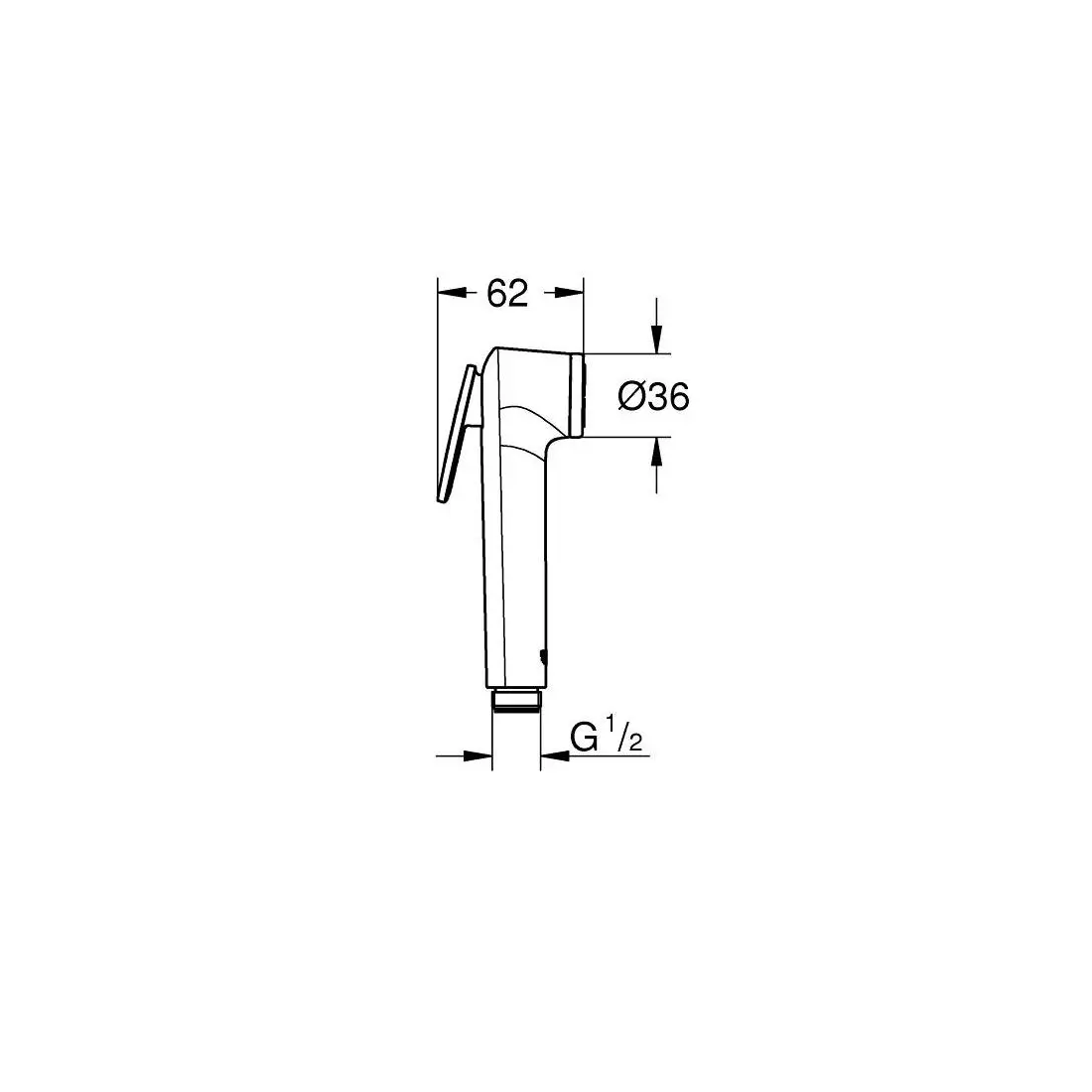 Douchette WC GROHE Vitalio Trigger Spray 30 avec support