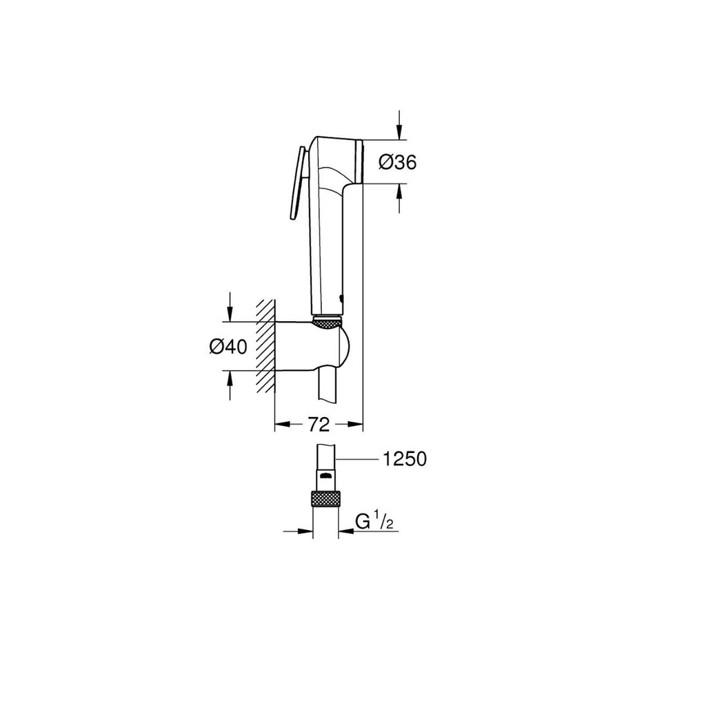 Douchette WC GROHE Tempesta-F Trigger Spray 30
