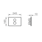 Plaque de commande WC VITRA Twin O