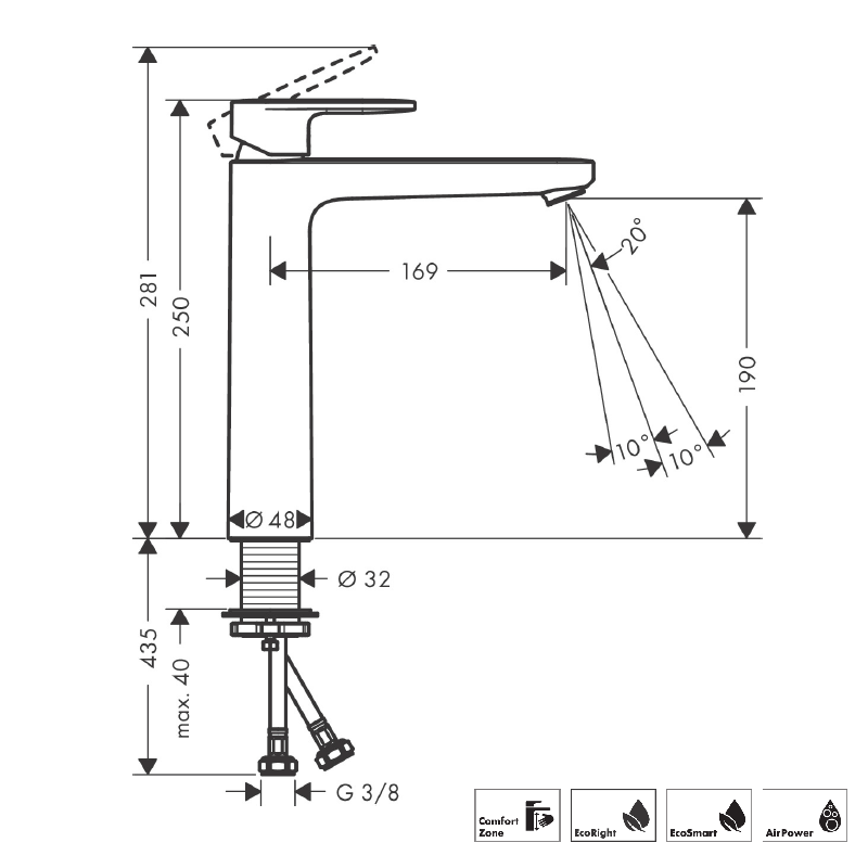 Robinet de lavabo HANSGROHE Vernis Blend