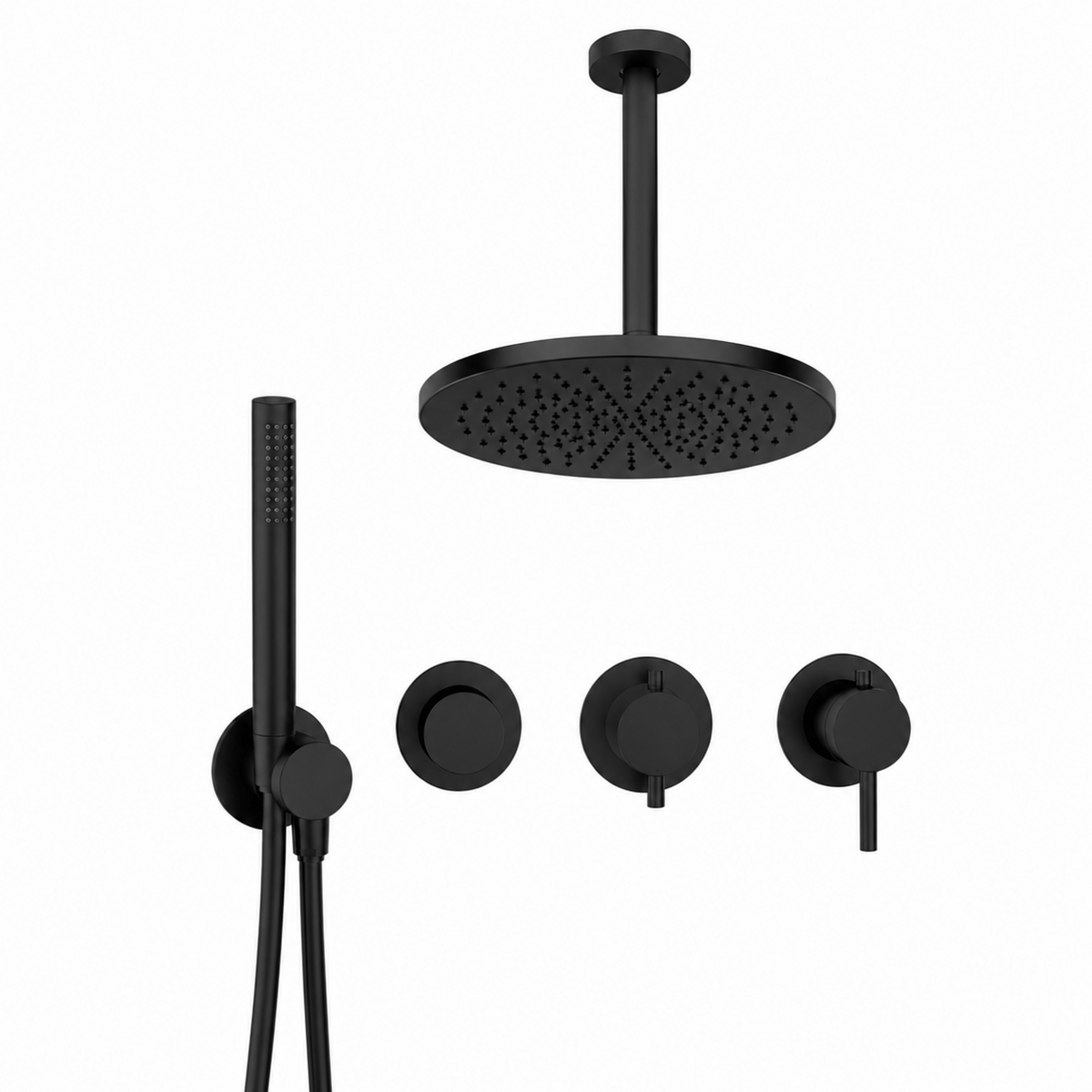Set de douche encastré 3 voies ROVIRA Link Edition Noir