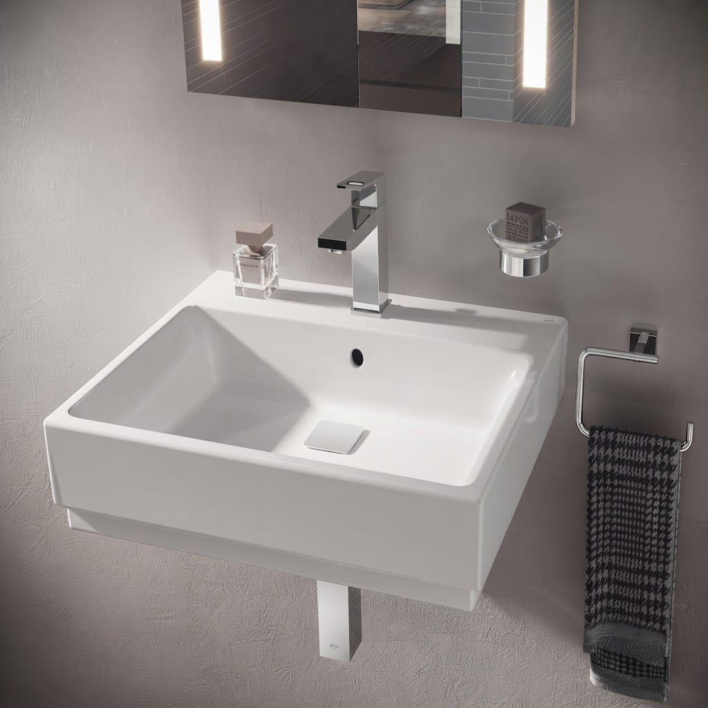 Lavabo mural GROHE Cube Ceramic 60 cm