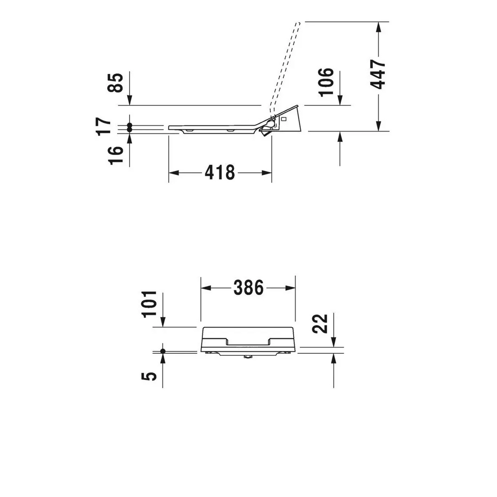 WC à poser DURAVIT P3 Comforts avec SensoWash Slim