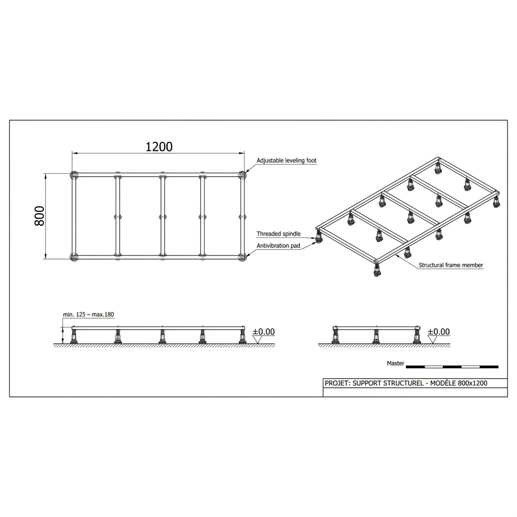 Set de pieds VITRA Leaf  120x80